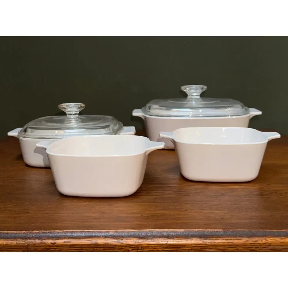 CorningWare Just White/All White Casserole Set 1QT A-1-B 2QT A-2-B, P-43-B 700ml